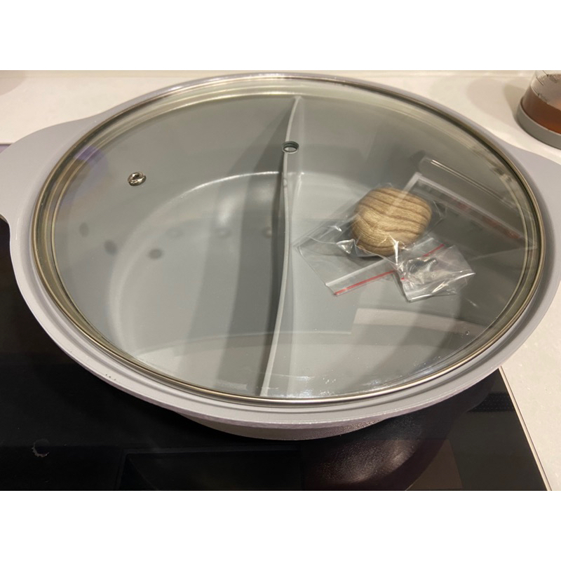 🔥🔥降價啦～《全新》NEOFLAM FIKA 陶瓷不沾鑄造鴛鴦鍋 IH適用 2.03kg 3.78L