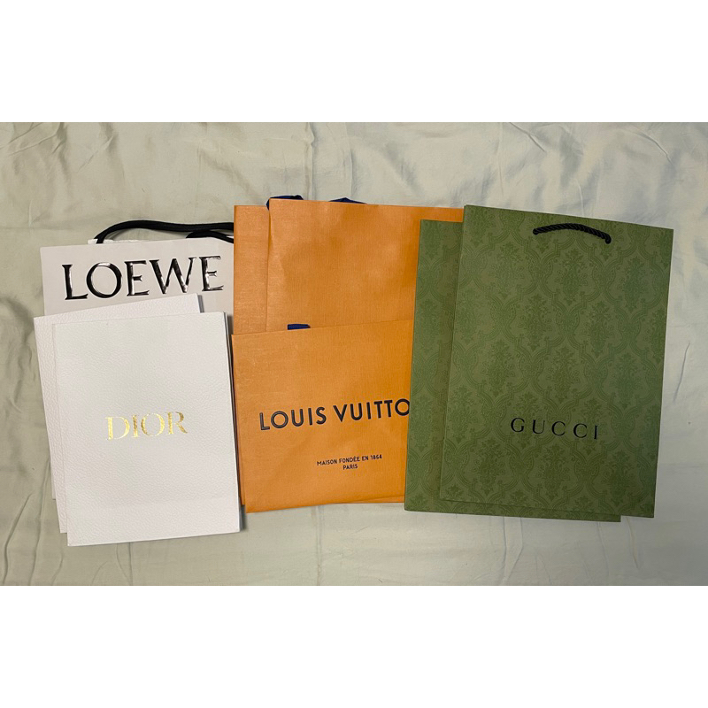 lv Louis Vuitton Dior  Gucci LOEWE Hermès紙袋 多種尺寸 精品紙袋