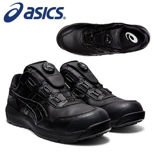 日本 亞瑟士asics 塑鋼安全鞋 BOA快速旋鈕 CP306輕量塑鋼 全黑色 工作鞋 寬楦舒適防滑耐油 做工的人