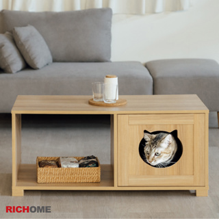 【RICHOME】福利品 DR-241 凱特貓咪茶几櫃 茶几 電視櫃 桌子 收納櫃 置物櫃 櫥櫃 和室桌 寵物家具 貓
