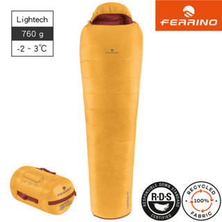Ferrino Lightech 800 羽絨睡袋【黃-深紅】86700 / 露營睡袋 登山睡袋