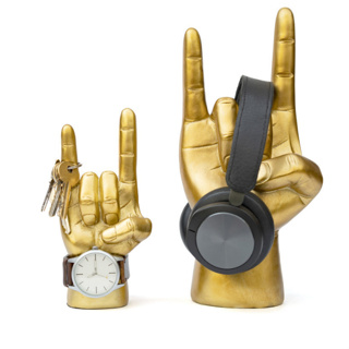 英國 SUCK UK 耳機架 飾品架 鑰匙架 Rock On Headphone Stand Gold【他,在旅行】