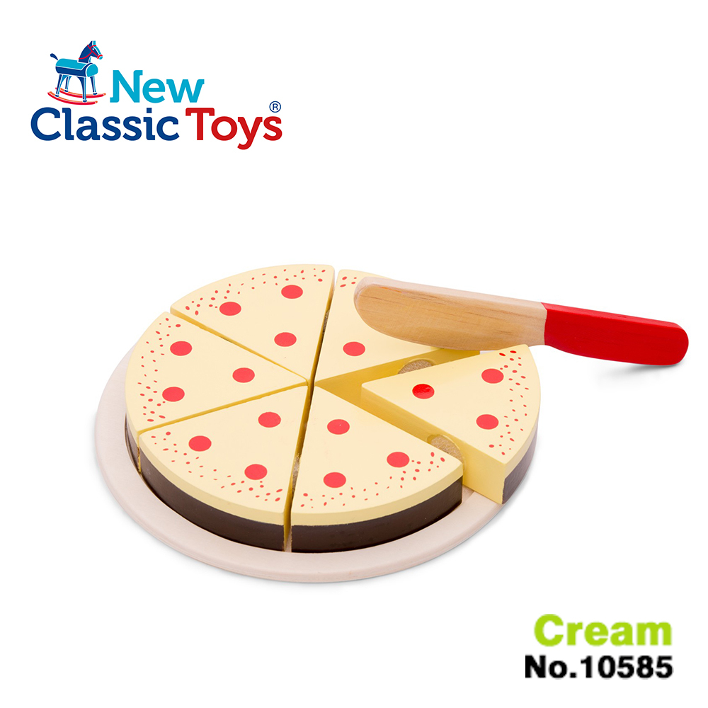 荷蘭New Classic Toys 奶油蛋糕切切樂 10585 切切樂 家家酒 木製玩具 廚房玩具 蛋糕切切