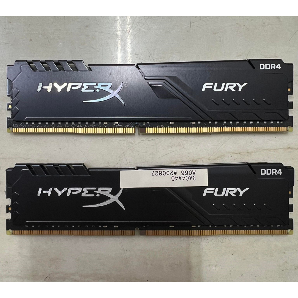 【HyperX】FURY 16G DDR4-3200 桌上型記憶體 8*2 Memory Black 二手 終身保固