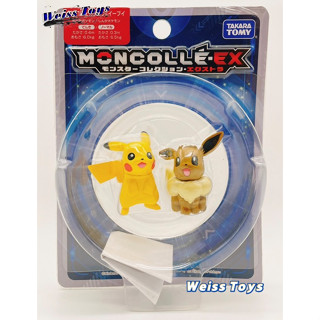 ★維斯玩具★ 日版 神奇寶貝 寶可夢 TAKARA TOMY ESP_10 皮卡丘+伊布 Pokemon Go 公仔