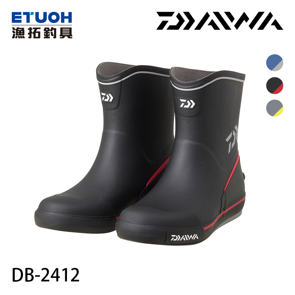 DAIWA DB-2412 BLACK RED [漁拓釣具] [中筒防滑鞋] [船用膠底] [超取不留盒]