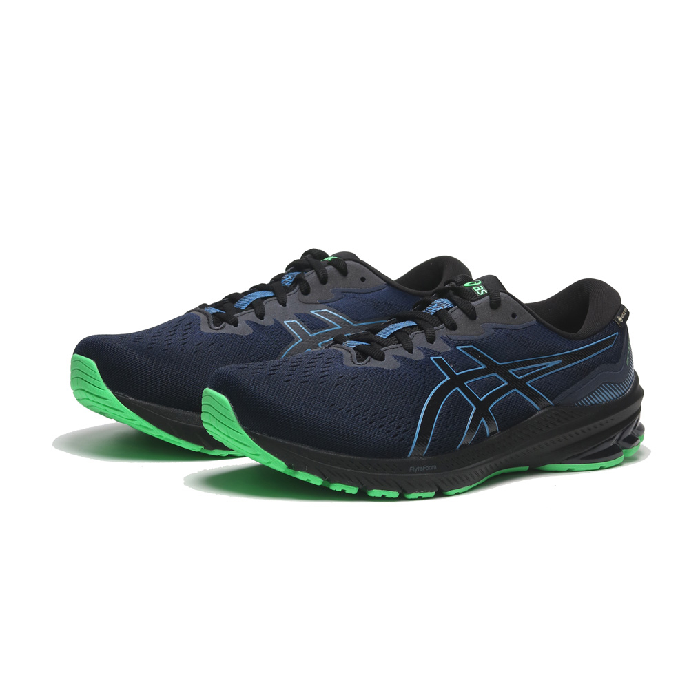 ASICS 慢跑鞋 GT-1000 11 GTX 藍黑 4E 超寬楦 防水透氣 男 1011B681401