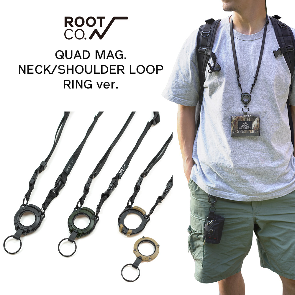 日本 ROOT CO. 磁力指環吊扣肩背帶 喵之隅