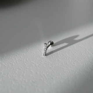 🌙Moon_不怕水直線排鑽耳針式鎖珠耳環（現貨）（單個販售）2108