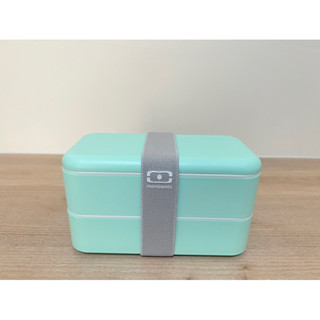 法國【MONBENTO】 原創雙層便當盒-馬卡龍綠