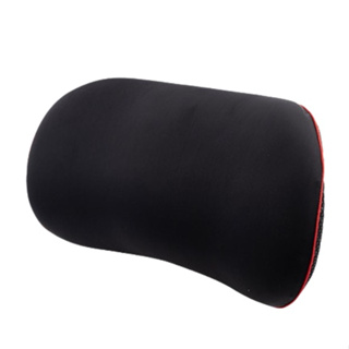 安伯特 邱比特慢回彈記憶棉冰絲布紓壓腰靠 超柔軟透氣舒適 魔法護腰墊 黑色紅邊 ABT-A144