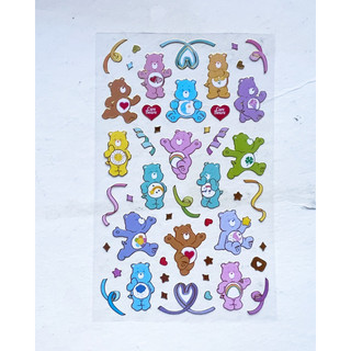 【貼紙】韓國帶回 韓國 大創 daiso - care bears 金邊 貼紙