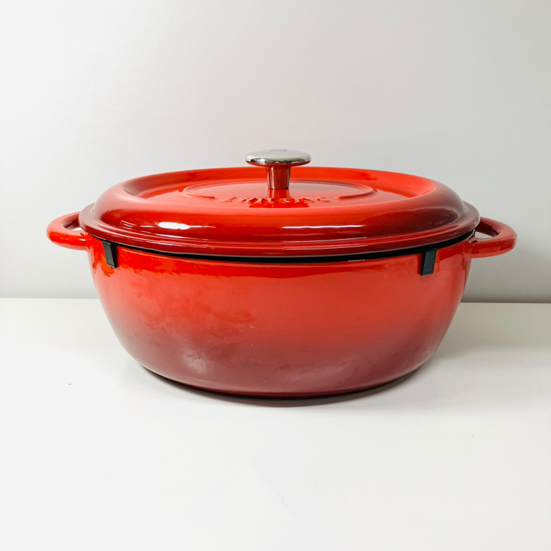 【桃園春日店】ZWILLING COCOTTE 琺瑯鑄鐵橢圓鍋 29cm 紅色 二手 寶物工廠