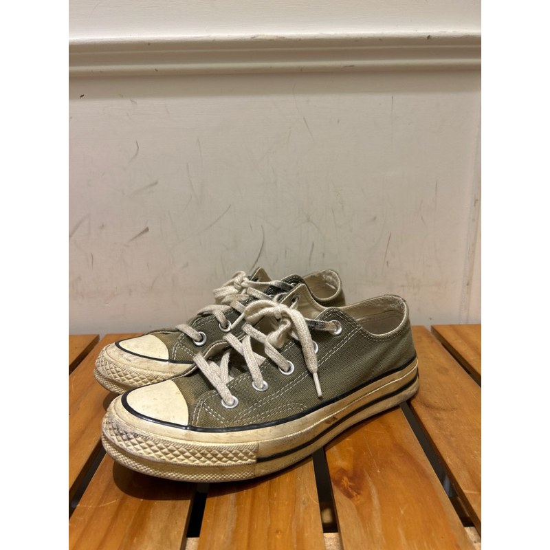 converse all star 1970 墨綠色短筒 23.5/37號 售100二手