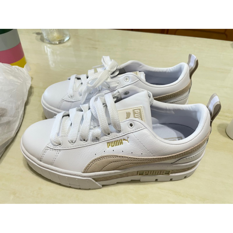 PUMA Mayze Luxe Wns （尺寸25）奶茶色 休閒鞋 厚底 增高 女鞋 運動鞋 鞋子