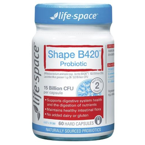 🐨澳洲代購- Life Space 成人 體塑 Shape B420 CFU 150億 2種菌株 益生菌 60 粒