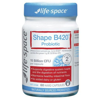 🐨澳洲代購- Life Space 成人 體塑 Shape B420 CFU 150億 2種菌株 益生菌 60 粒