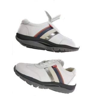鞋之誠☆地之柏- R420綁帶台灣製造 真皮氣墊 美姿健走鞋 機能健美休閒運動鞋 (特價) 白 男款 39~44號