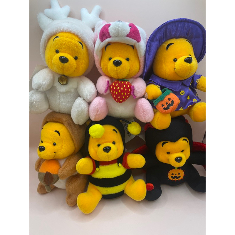 🌟現貨🌟日本 迪士尼 商店 store 早期 小熊維尼 變裝 白鹿 狐狸 蜜蜂 巫師 松鼠 萬聖節 造型 娃娃