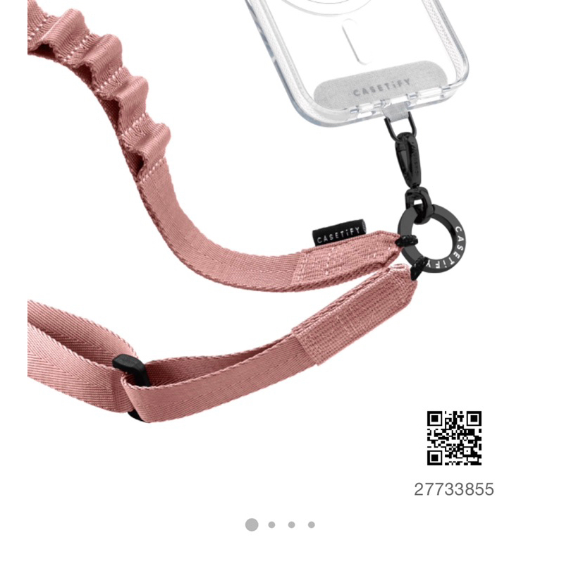 全新～正品～Casetify多功能手機背帶（乾燥玫瑰色）