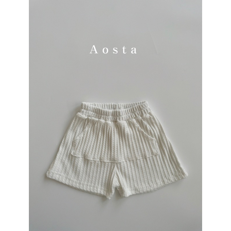 《現貨》正韓童裝 Aosta夏季新品 坑條大口袋短褲
