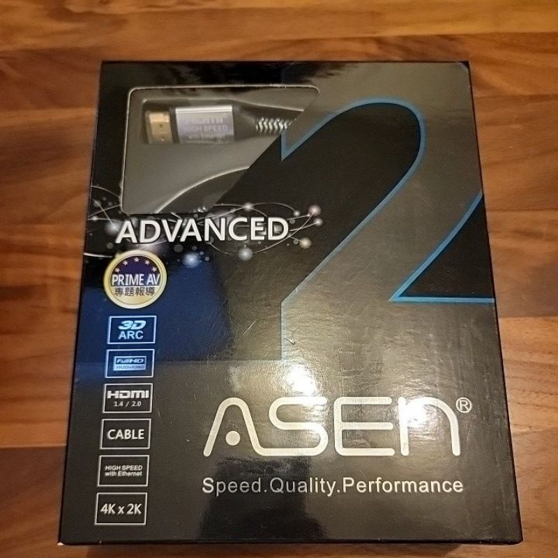 [全新現貨, 特價優惠] ASEN ADVANCED 2 HDMI1.4/2.0 影音傳輸編織線 銀黑色 6M