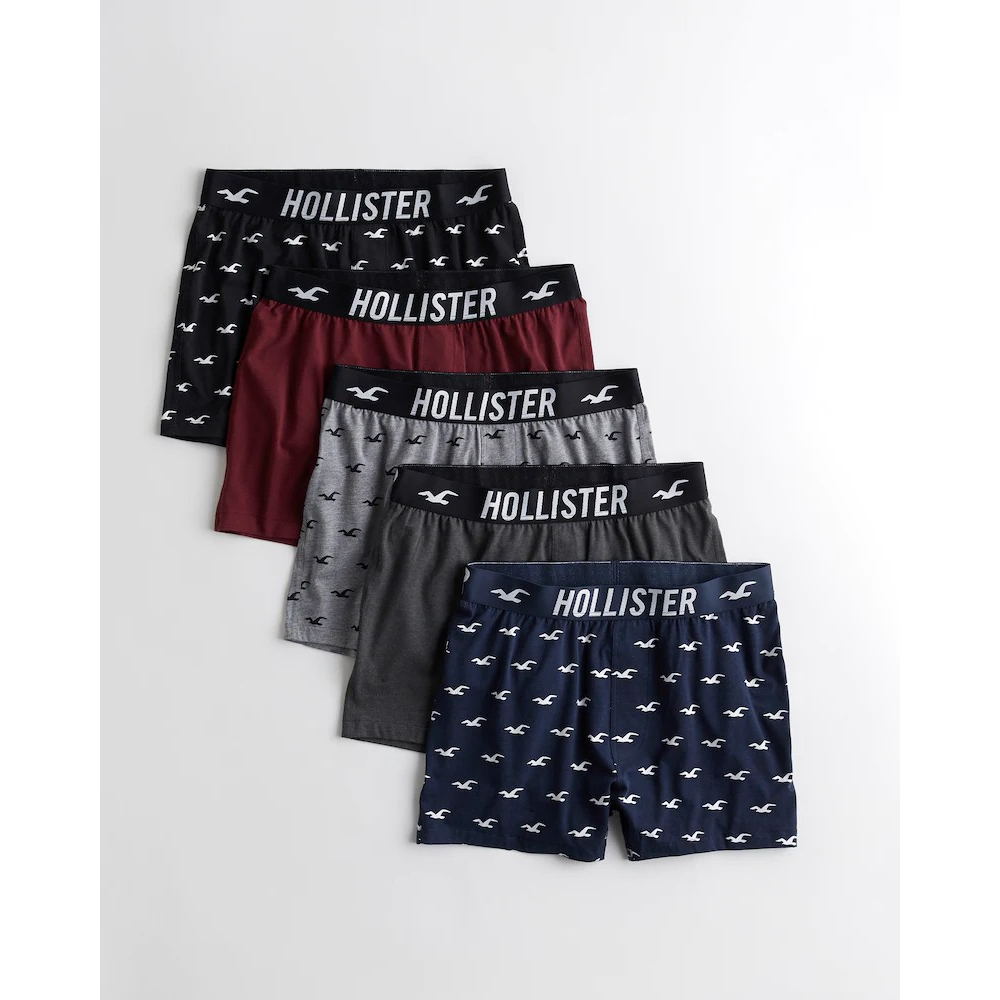 【衫庫】五件組合 Hollister 男版 棉質 四角 內褲