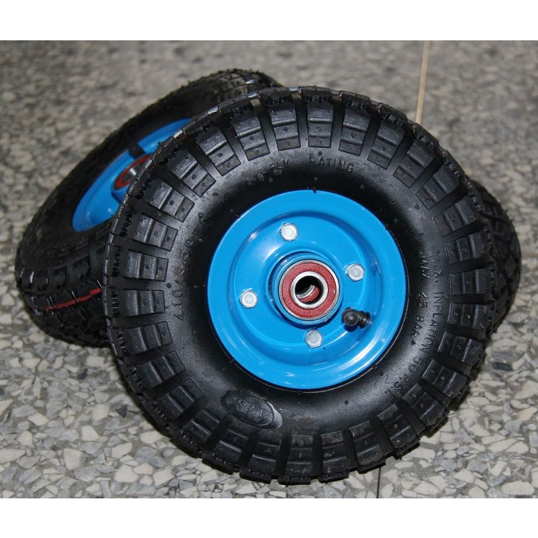 [便宜五金二] (台製藍色10"風輪.內胎) 打氣輪 推車輪 硬輪 耐重輪 手推車 水泥車 鋁車  氧氣車 PU輪 PR