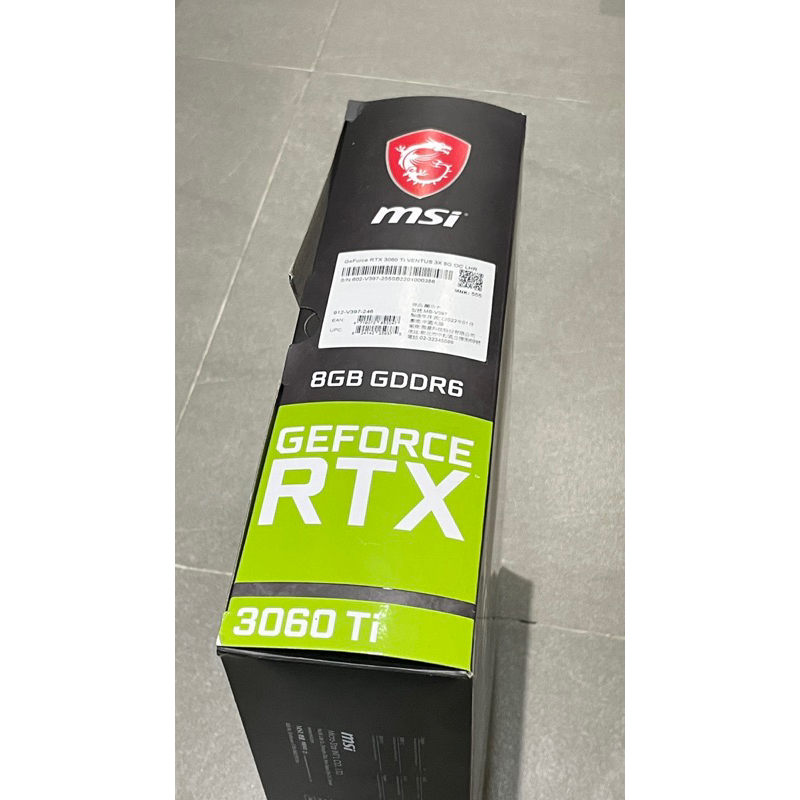 「二手」MSI RTX 3060Ti 8GB OC Edition Geforce 臺北可看