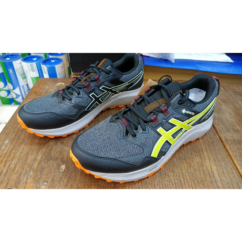 總統體育(自取可刷國旅卡)亞瑟士ASICS GEL-SONOMA 7 GORE-TEX灰黃 登山 越野 慢跑 高爾夫球鞋