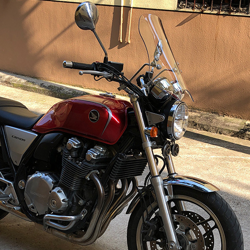 CB1100RS擋風鏡 適用於HondaCB1100RS改裝短風鏡 CB1100重機裝備擋風鏡原車開模