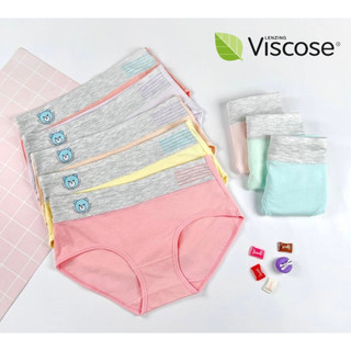 【百麗兒】Q版小熊 棉質 中腰女三角內褲(Free) Viscose 舒適透氣 親膚貼身 少女內褲 熱銷款 現貨
