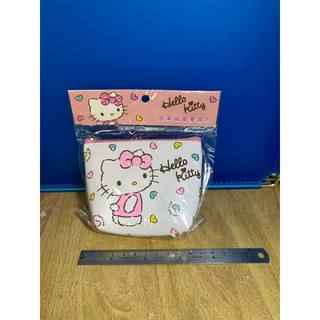 正版三麗鷗 hello kitty 仿皮革鎖圈零錢包 零錢包 鑰匙圈零錢包