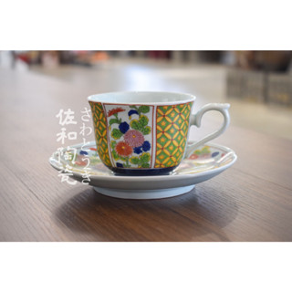 +佐和陶瓷餐具批發+【牡丹杯盤組-日本製 XL12054-12】有田燒 咖啡 咖啡杯 咖啡盤 組售 高階 禮物 搬家 杯