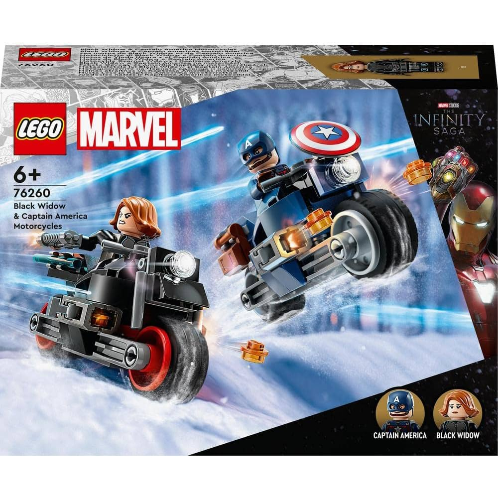 &lt;積木總動員&gt;LEGO 樂高 76260 MARVEL  黑寡婦&amp;美國隊長機車 19*14*7cm 130片