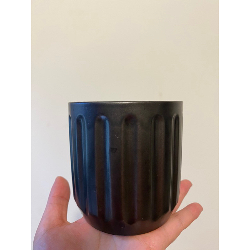 黑色三寸陶瓷盆器（二手）