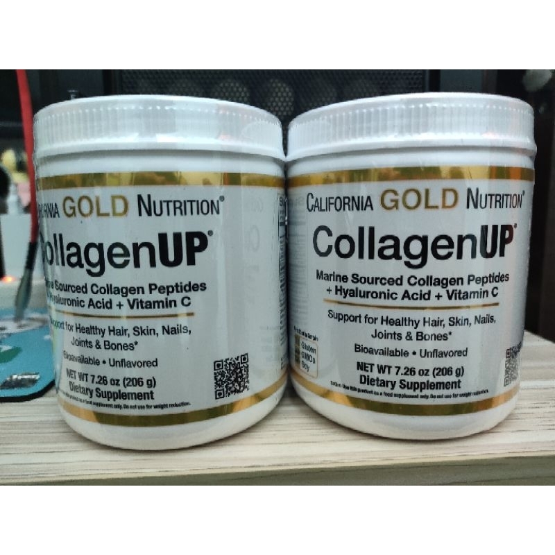 California Gold Nutrition，海洋水解膠原蛋白 + 透明質酸 + 維生素 C，206 克（新包裝）