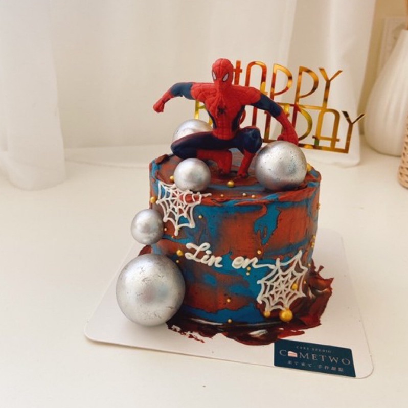 [COMETWO] 蜘蛛人 蜘蛛俠  漫威 英雄 造型蛋糕 戚風客製化蛋糕 台中蛋糕