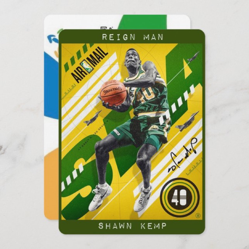 雨人 Shawn Kemp 超音速 NBA球星悠遊卡E (實體悠遊卡,非貼紙) SuperSonics 坎普