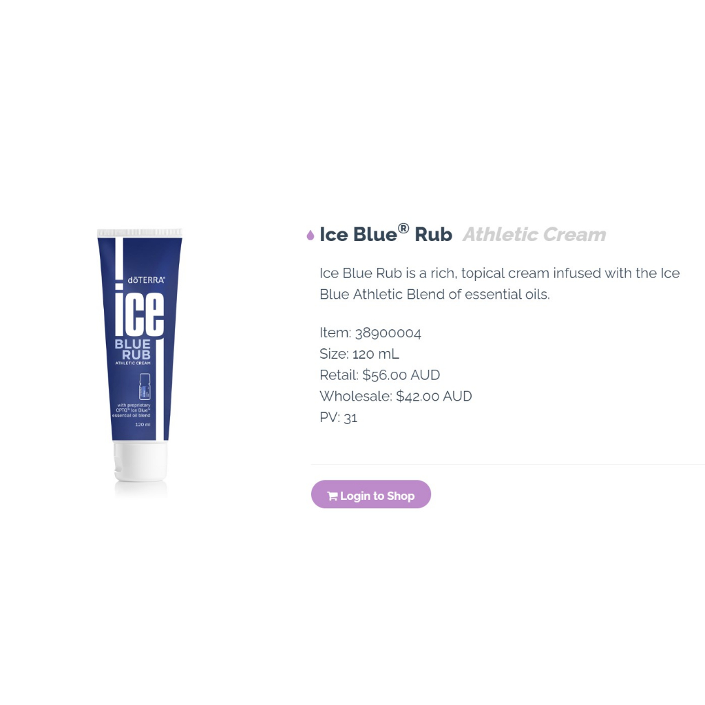 doTERRA 多特瑞 Ice Blue® Rub 舒緩霜 120ml