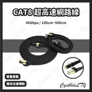 【CAT8 超高速網路線】40Gbps 網路線 CAT8 RJ45 8類 雙重屏蔽 有線網路 5G 網路 高速網線