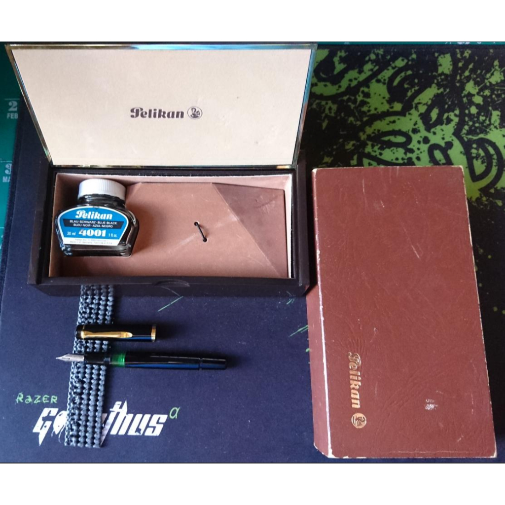 二手 近全新豪華筆盒少見德國 Pelikan 百利金 M150 鋼筆墨水禮盒 M200 M100
