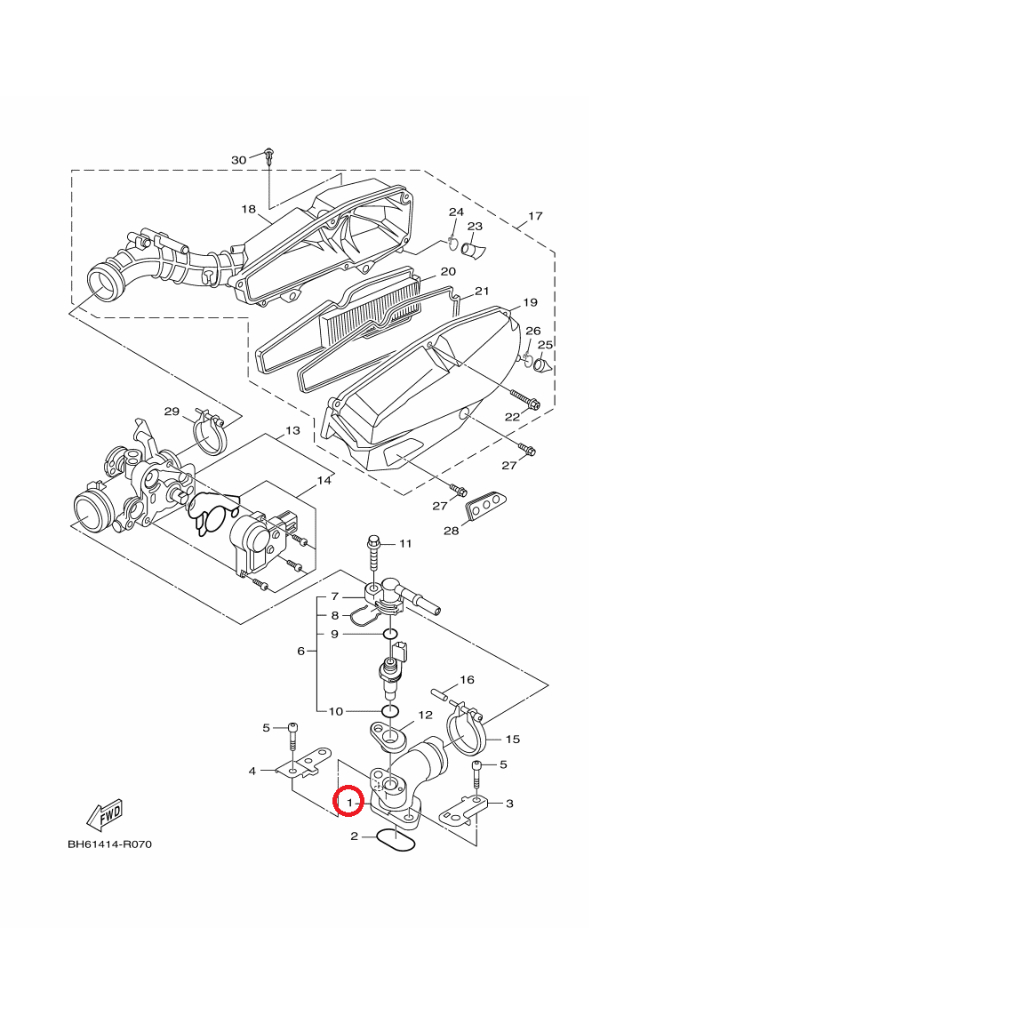 YAMAHA 原廠 SMAX FORCE 155 歧管 料號：1DK-E3585-00