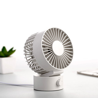 (無電池 無充電功能) 無印風 無電池 USB桌上雙葉靜音風扇 夏日必備好物 USB供電式 風力強 USB風扇