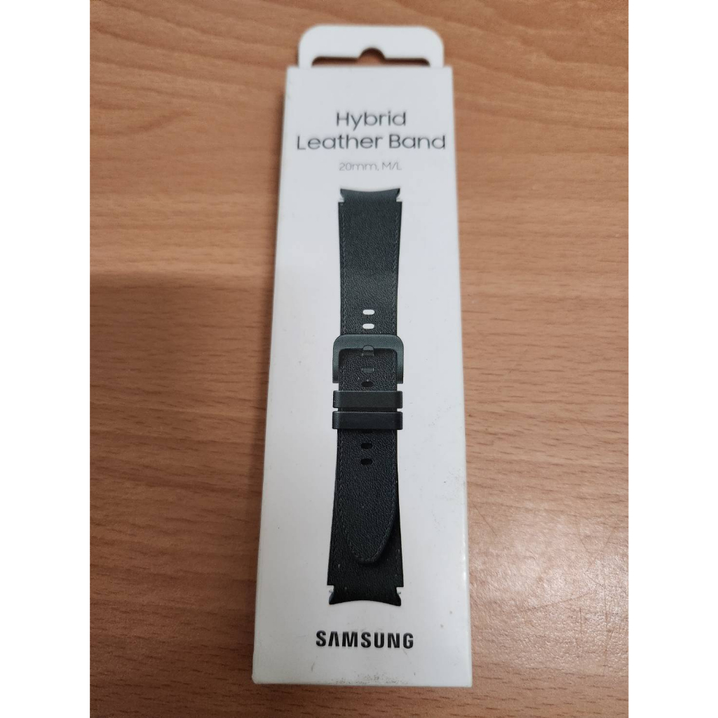 三星 原廠 Samsung 防汗皮革錶帶 黑色 M/L 20MM Galaxy Watch4 Galaxy Watch5