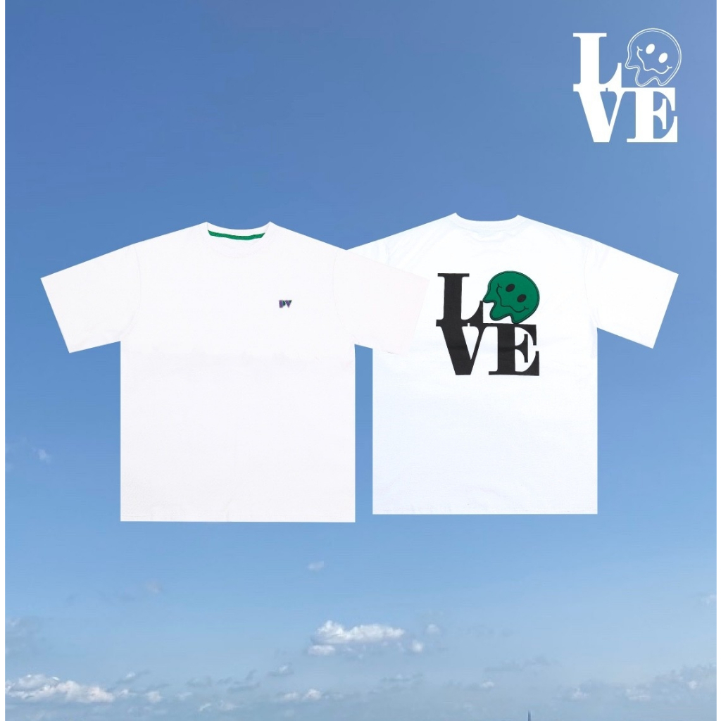 正韓POSITIVE LOVE小幽靈印花短袖上衣 2色 YUPPIE 現貨優惠商品