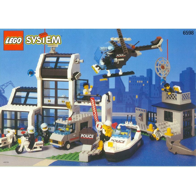 【樂高資本】 LEGO 6598 City Police  PD Station 城市警察總部 二手無盒有書 P-35