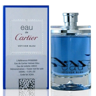Cartier Eau De Cartier Vetiver Bleu藍色香根草淡香水100ml Tester包裝