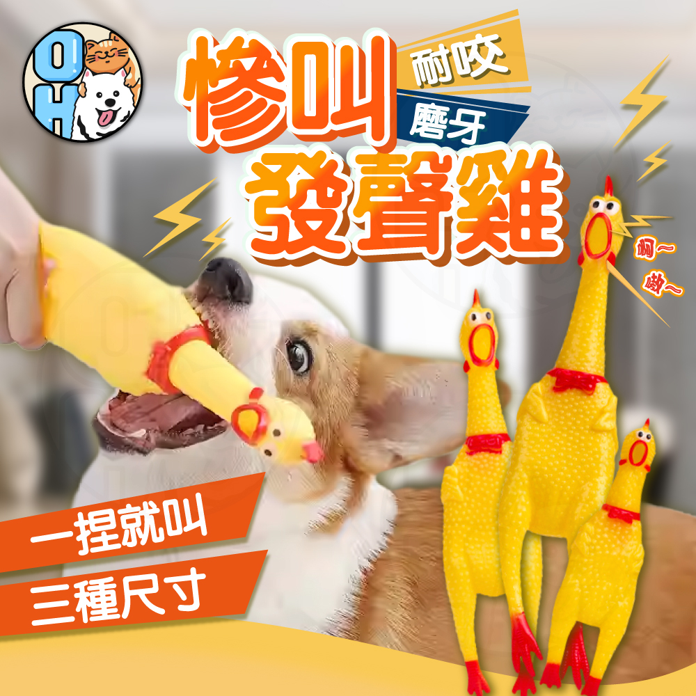 【歐豆K】尖叫發聲雞 發洩雞 慘叫雞 啾啾雞 喜感搞笑慘叫雞 寵物玩具 狗狗玩具 發聲玩具 會叫的雞紓壓解悶玩具