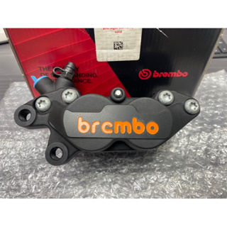 DIY本舖 義大利 Brembo 對四卡鉗 基本對四 客製化 改色 黑底橘字 左邊 原裝原盒 保固三年 鎖點40mm